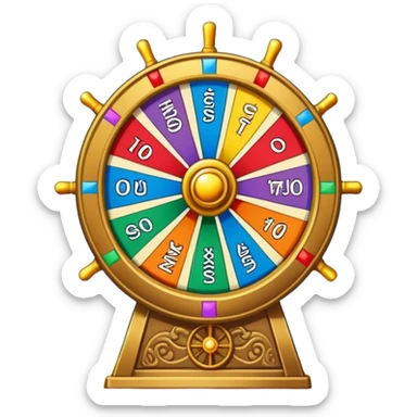 Tarot card with wheel of fortune on it sticker