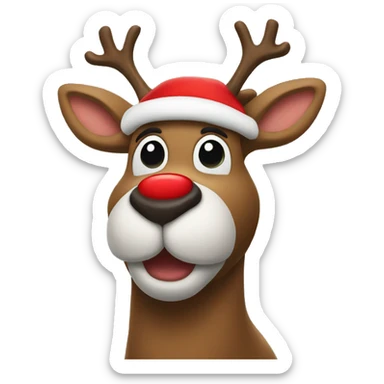 Red Nosed Reindeer sticker