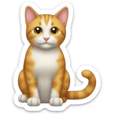 cat-as-uppercase-letter sticker