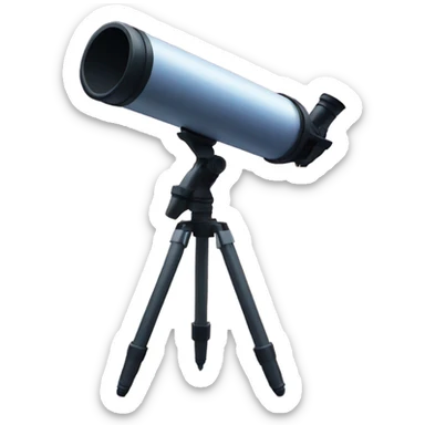 Telescope with stars reflecting in lens sticker