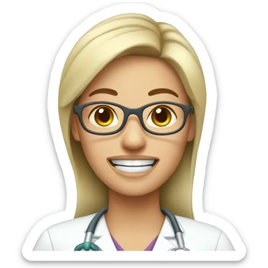 Dentist woman  sticker