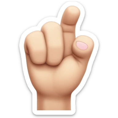 fist with index finger and pinkie finger extended sticker