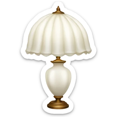 White Tiffany lamp sticker