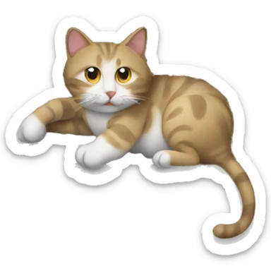 cat work at laptop like developer sticker