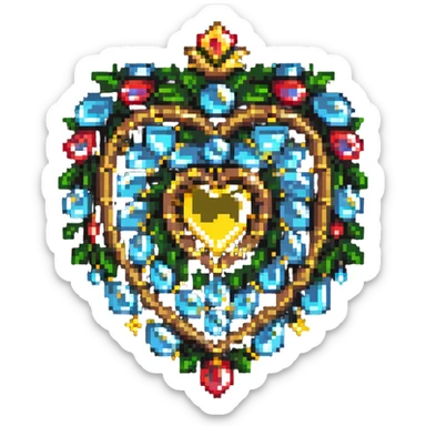 сундучок with jewels inside sticker