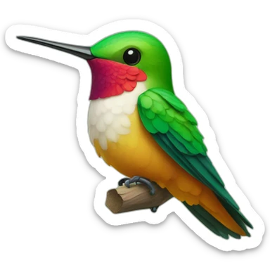kolibri mit vielen farben sticker