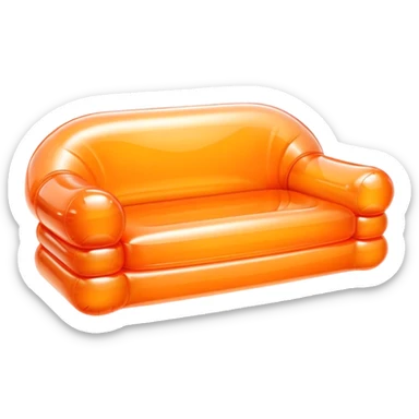  Orange Inflated transparent sofa  sticker