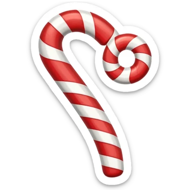 Christmas candy cane sticker