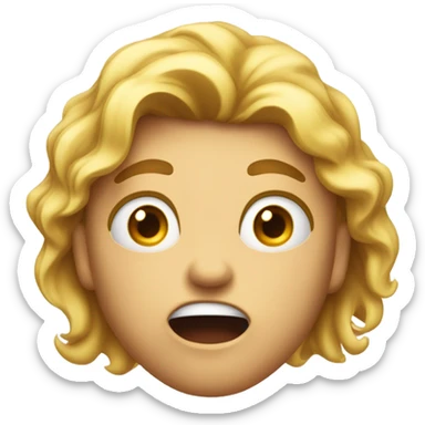 face of smeone whos mind is blown sticker