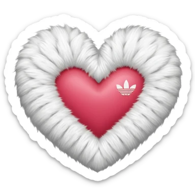 Adidas fur heart sticker