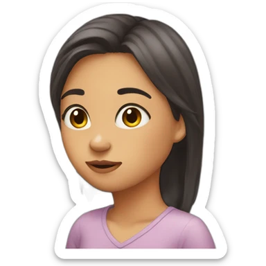 Cheek pinch girl sticker