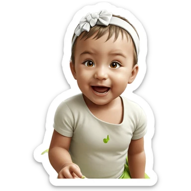 realistic portrait of a girl sticker