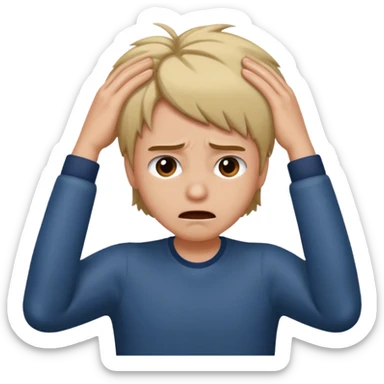 Péter un plomb/ s'arracher les cheveux  sticker