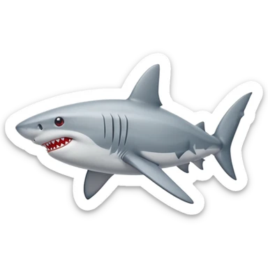 Shark wearing red shoes sticker