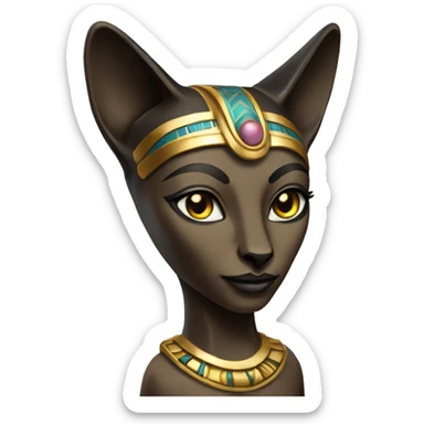 Figurine of the goddess Bastet sticker