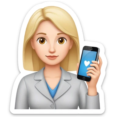 A mom with phone sticker