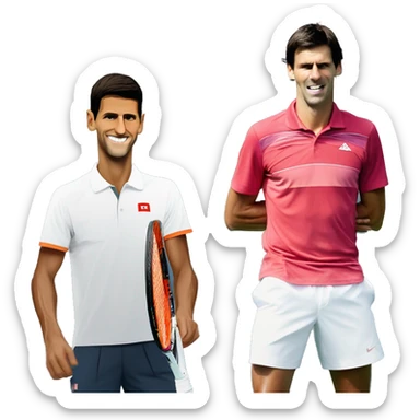Novak Djokovic and Rafael Nadal sticker