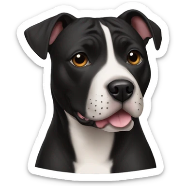 black Staffordshire Bull Terrier sticker