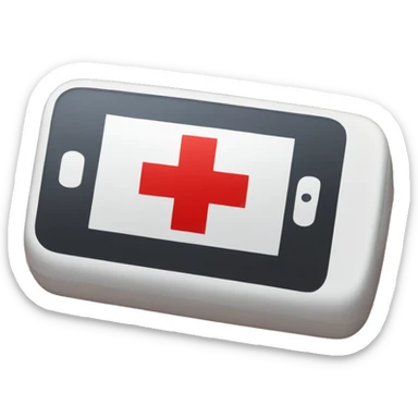 mobile phone in a red cross sticker