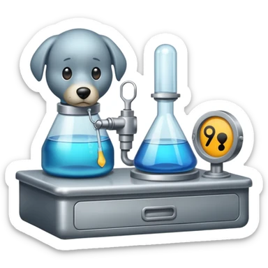 Secretive big lab in a deserted place sticker