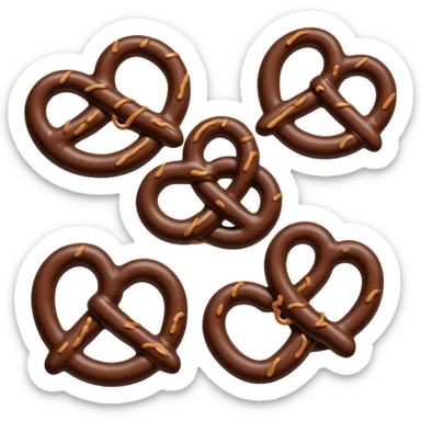  chocolate dipped pretzels with dark chocolate drizzle  sticker