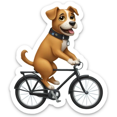 dog on a bike sticker