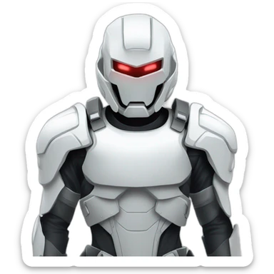futuristic white Phantom squad Infiltration armored breastplate invisible effect sticker