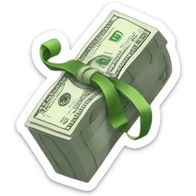 wad of dollars sticker