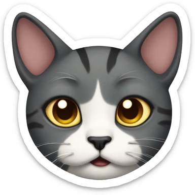 Traumatized cat sticker