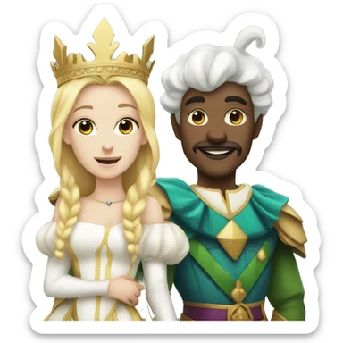 White Princess and white jester sticker