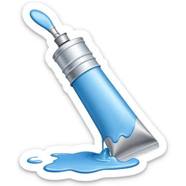 Light blue paint tube sticker