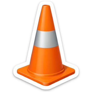 Traffic cone sticker