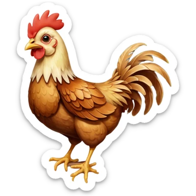 Chicken on a tree sticker