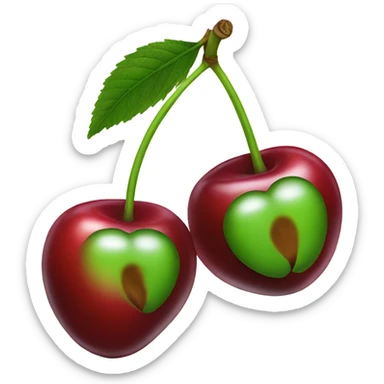 Two Cherries on a stem sticker