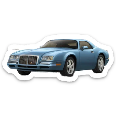 rich car on the very beautiful shop sticker