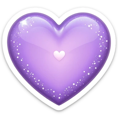 Light purple heart with sparkles  sticker