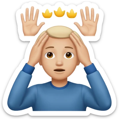 Visage avec des main sur les yeux  sticker