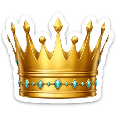 golden crown that has a crack down the middle sticker