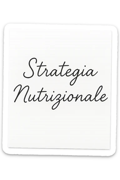 foglio con scritto "Strategia Nutrizionale" sticker