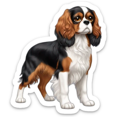 dog Cavalier King Charles Spaniel full height sticker