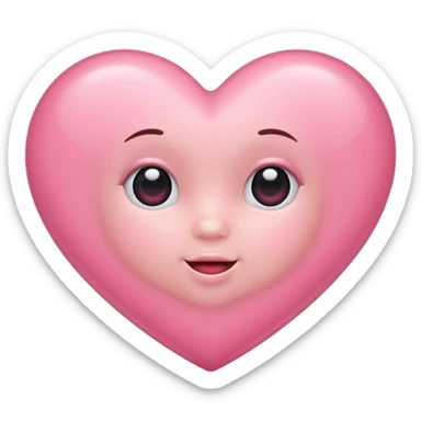 Baby Pink heart sticker