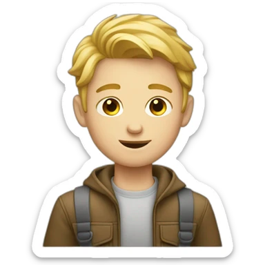 white Boy take a photo sticker