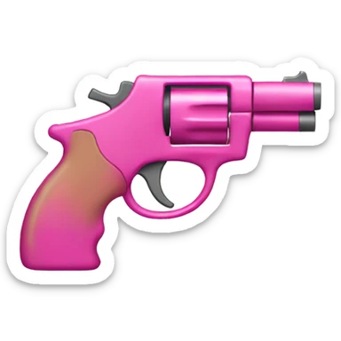 Pink gun sticker