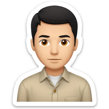 The Walking Man black hair  sticker