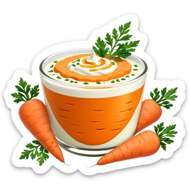 Traditional Turkish carrot yogurt mezze sticker