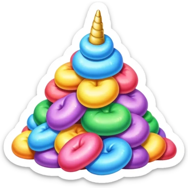 Rainbow unicorn poop sticker