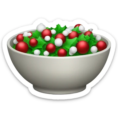 christmas bowl sticker