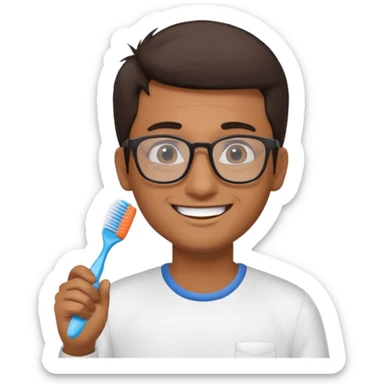 a guy thats from India and has tooth brush hair and looks like a nerd sticker