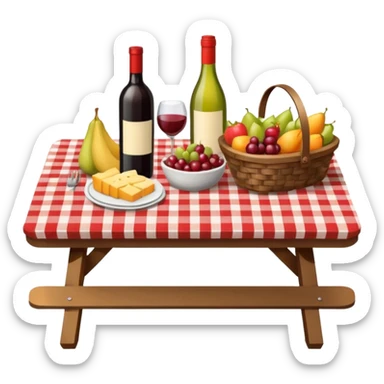 table of picnic sticker
