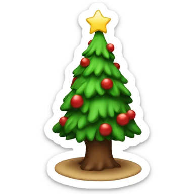 santa tree sticker